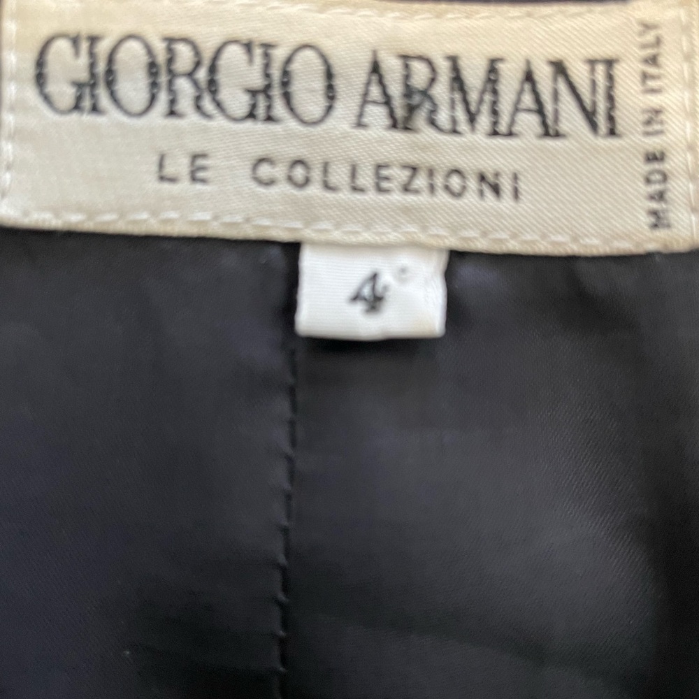 Giorgio Armani Italian Made Strips Navy Pinstripe Women's Blazer Size 4 - Picture 4 of 11